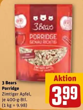 REWE 3 Bears Porridge 400 g Btl. Angebot