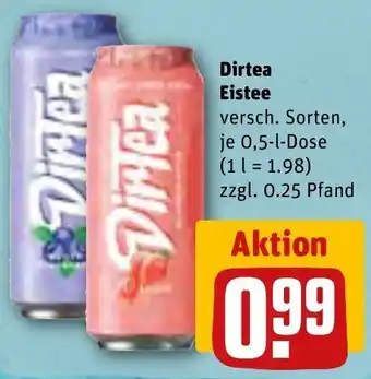 REWE Dirtea Eistee 0,5 L Dose Angebot