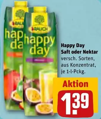 REWE Rauch Happy Day Saft oder Nektar 1 L Pckg. Angebot