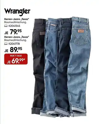 Galeria Wrangler herren-jeans „texas“ Angebot