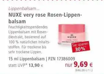 Apotal Nuxe very rose rosen-lippenbalsam Angebot