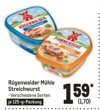 METRO Rugenwalder Muhle Streichwurst 125g Angebot