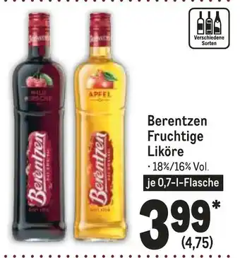 METRO Berentzen Fruchtige Likore 700ml Angebot