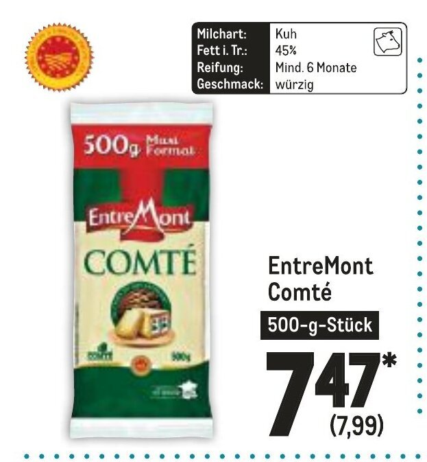 EntreMont Comte 500g Angebot bei METRO