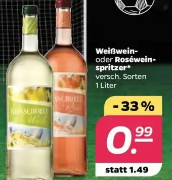 NETTO Weißwein oder Roséweinspritzer 1L Angebot