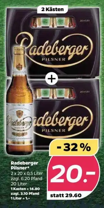 NETTO Radeberger Pilsner 2x20x0,5L Angebot