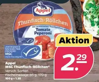 NETTO Appel MSC Thunfisch Röllchen 170g Angebot