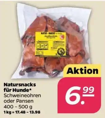 NETTO Natursnacks für Hunde Schweineohren oder Pansen 400-500g Angebot