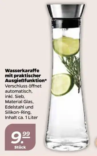 NETTO Wasserkaraffe mit praktischer Ausgießfunktion Angebot