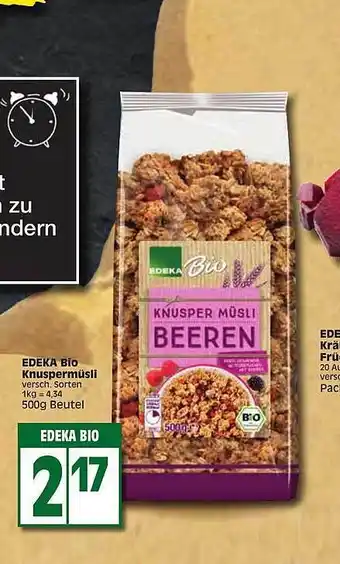 Edeka Edeka Bio Knuspermüsli 500gr Angebot