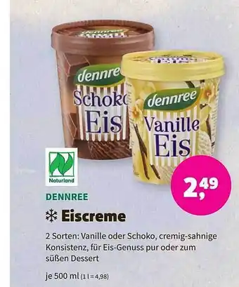 Naturgut Dennree eiscreme naturland Angebot