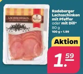 NETTO Radeberger Lachsschinken mit Pfeffer oder mit Dill 80g Angebot