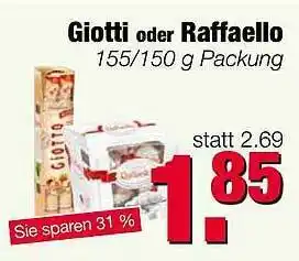 Edeka Scherer Giotti Oder Raffaello 155/150g Angebot