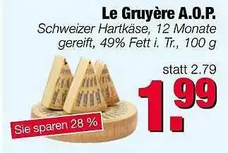 Edeka Scherer Le Gruyère Aop 100g Angebot