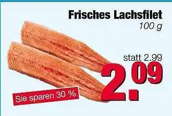 Edeka Scherer Frisches Lachsfilet 100g Angebot