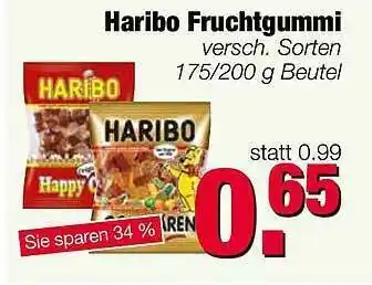 Edeka Scherer Haribo Fruchtgummi 175/200g Beutel Angebot