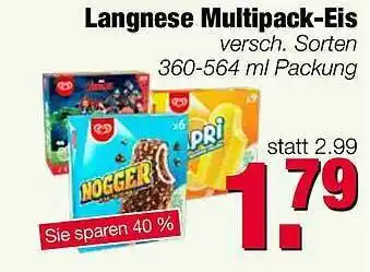 Edeka Scherer Langnese Multipack Eis 360-564ml Angebot