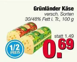 Edeka Scherer Grünländer Käse 100g Angebot