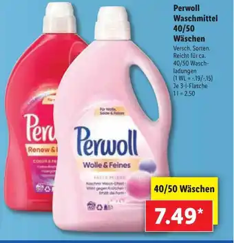 Lidl Perwoll Waschmittel 40/50 Wäschen Angebot