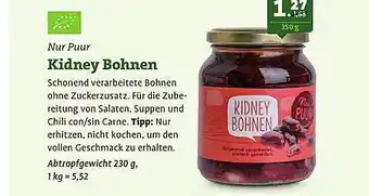 Ebl Naturkost Nur puur kidney bohnen Angebot