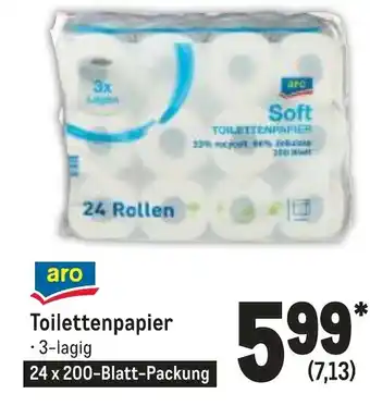 METRO aro Toilettenpapier 24 Rollen Angebot