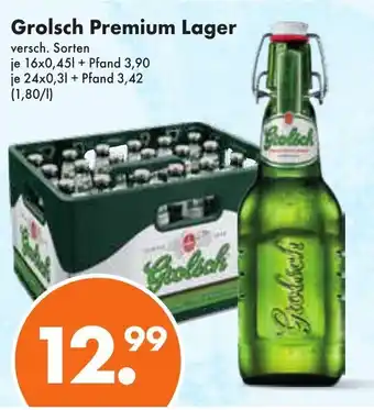 Trink und Spare Grolsch Premium Pilsener 16*450ml/24*300ml Angebot