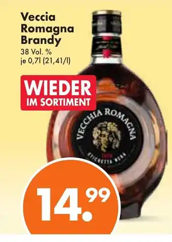 Trink und Spare Veccia Romagna Brandy 700ml Angebot