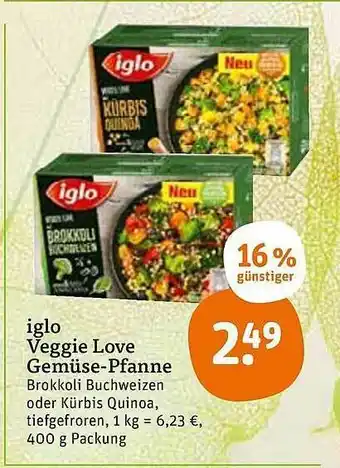 tegut Iglo Veggie Love Gemüse-pfanne 400g Angebot