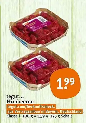 tegut Himbeeren 125g Angebot