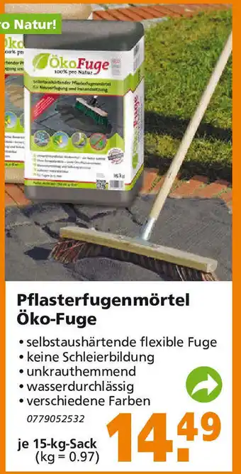 Globus Baumarkt Oko-Fuge Pflasterfugenmortel 15kg Angebot