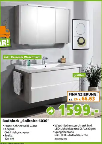 Globus Baumarkt Pelipal Badblock Solitaire 6030 Angebot