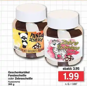 Famila Nord Ost Geschenkartikel pandascheiße oder zebrascheiße Angebot