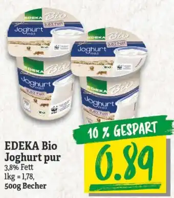 NP Discount Edeka Bio Joghurt pur 500g Becher Angebot