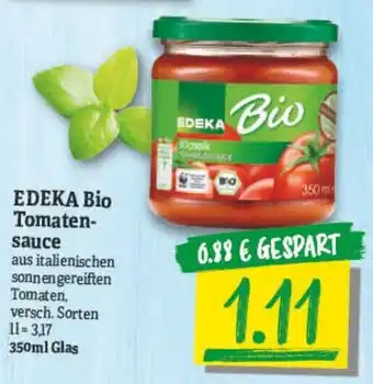 NP Discount Edeka Bio Tomatensauce 350ml Glas Angebot