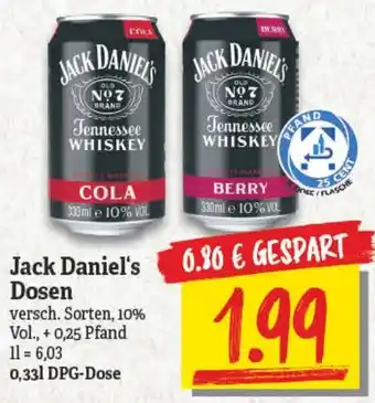 NP Discount Jack Daniel's Dosen 0,33 L DPG Dose Angebot