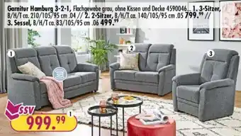 Möbel Boss Garnitur Hamburg 3-2-1 Angebot