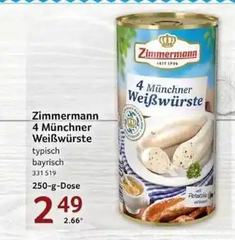 Selgros Zimmermann 4 münchner weißwürste Angebot