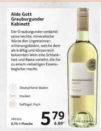 Selgros Alde gott grauburgunder kabinett Angebot