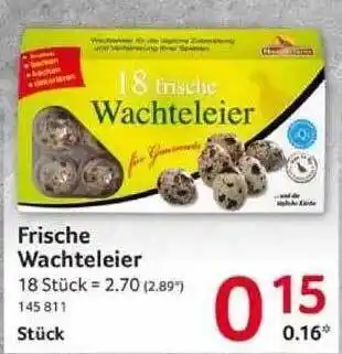 Selgros Frische wachteleier Angebot