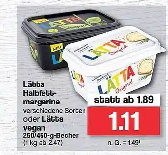 Famila Nord Ost Lätta halbfett margarine oder lätta vegan Angebot