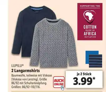 Lidl Lupilu 2 Langarmshirts Angebot