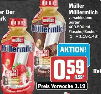 dodenhof Müller Müllermilch 400-500 ml Flasche/Becher Angebot