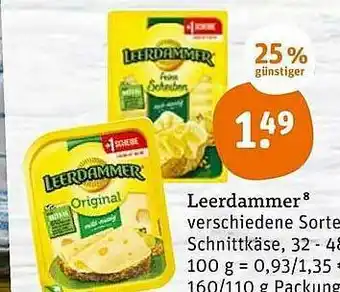 tegut Leerdammer 160/110g Angebot