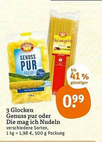 tegut 3 Glocken Genuss Pur Oder Die Mag Ich Nudeln 500g Angebot