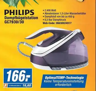 Expert Philips dampfbügelstation gc7930 30 Angebot