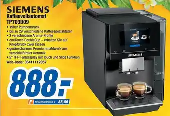 Expert Siemens kaffeevollautomat tp703d09 Angebot