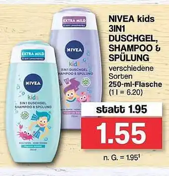 Famila Nord Ost Nivea kids 3in1 duschgel shampoo & spülung Angebot