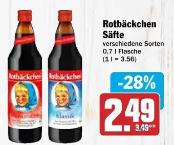 dodenhof Rotbäckchen Säfte 0,7 L Flasche Angebot