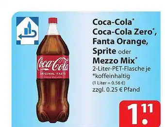 Famila Nord Ost Coca-cola coca-cola zero, fanta orange, sprite oder mezzo mix Angebot