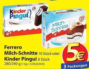 Famila Nord Ost Ferrero milch-schnitte oder kinger pingui Angebot